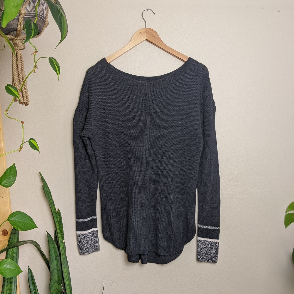Express | Knit Striped Long Sleeve Sweater